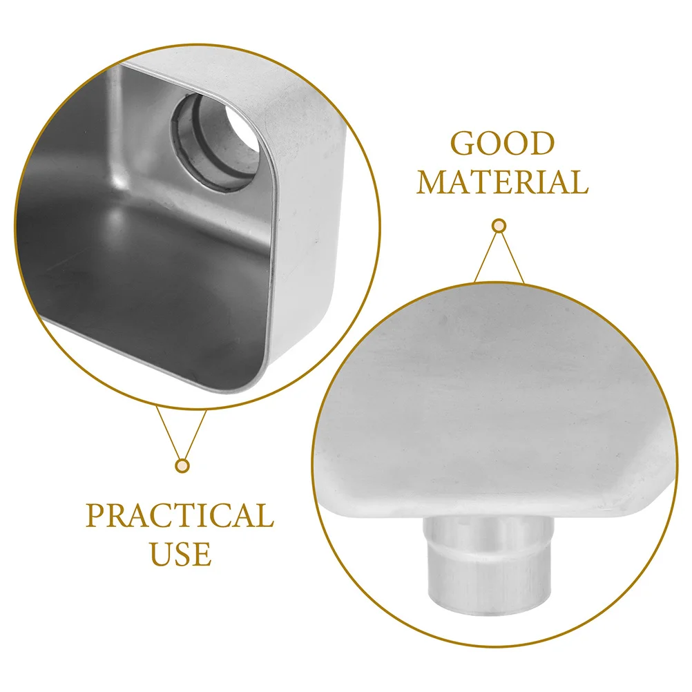 Filtro de bajante de aço inoxidável, adaptador de boca larga, kit de drenagem de telhado durável, sistema de coleta de água eficiente