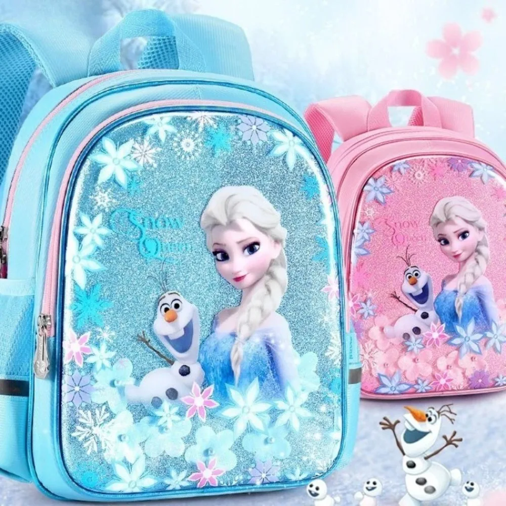 

Disney Frozen Elsa Princess Backpack Cute Cartoon School Bag for Girls Kids Kindergarten Shoulder Bag Holiday Gifts for Children