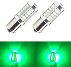 Yistar 4PCS LED Car Green Bulb BA15S P21W 1156 Backup Reverse Light 33SMD 5630 5730 12V
