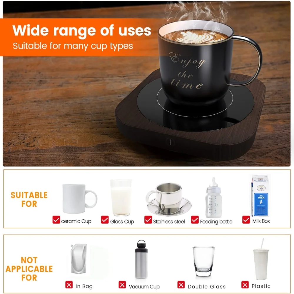 , Mug Warmer for Desk, Coffee Warmer, Cup with  Temperature Setting & Auto Shut Off Coffee, Bevera