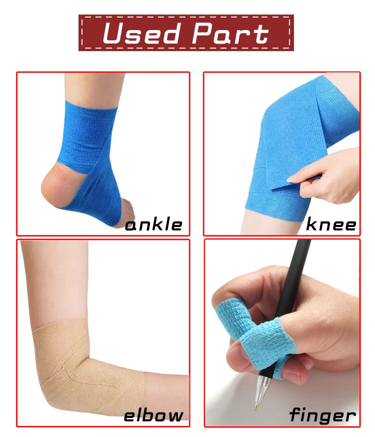 10cm*4.5m Colorful Sport Self Adhesive Elastic Bandage Wrap Tape Elastoplast For Knee Support Pads Finger Ankle Palm Shoulder