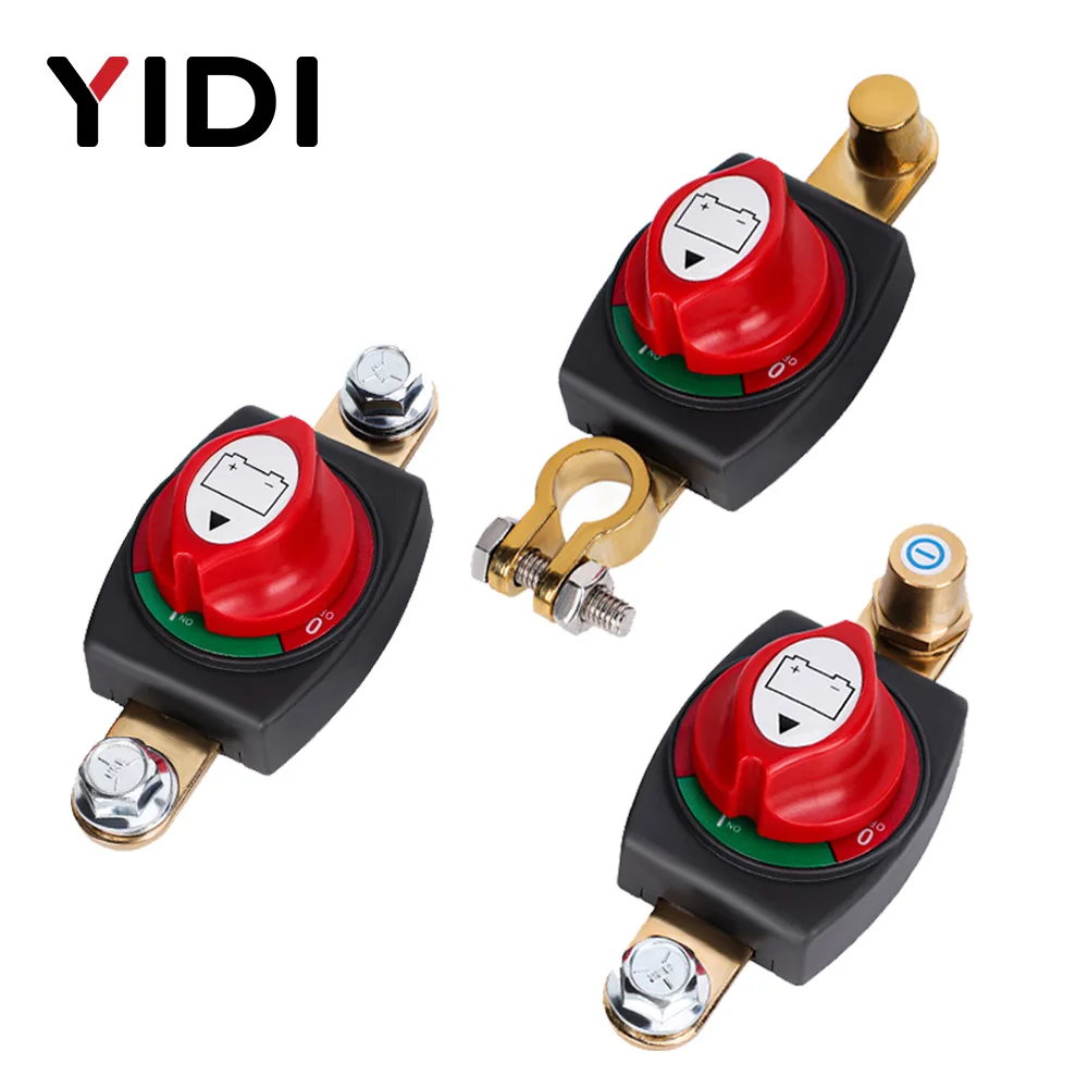 Top Side Post Master Battery Power Kill Switch 12V 300A Selector Disconnect Isolator Main Switch On Off Car RV Yacht Boat Marine