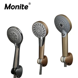 Monite Bathroom Shower Hand Spray Wall Mounted Multiple Styles Handheld Handle Shower Faucets Bathroom Accessories Taps