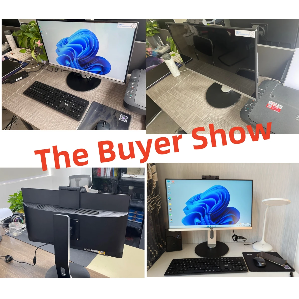 Computador multifuncional AOC 23,8 polegadas AMD 5600G 16G 512G Ajuste para jogos de mesa AIO Home Office Game Computador Desktops rsi