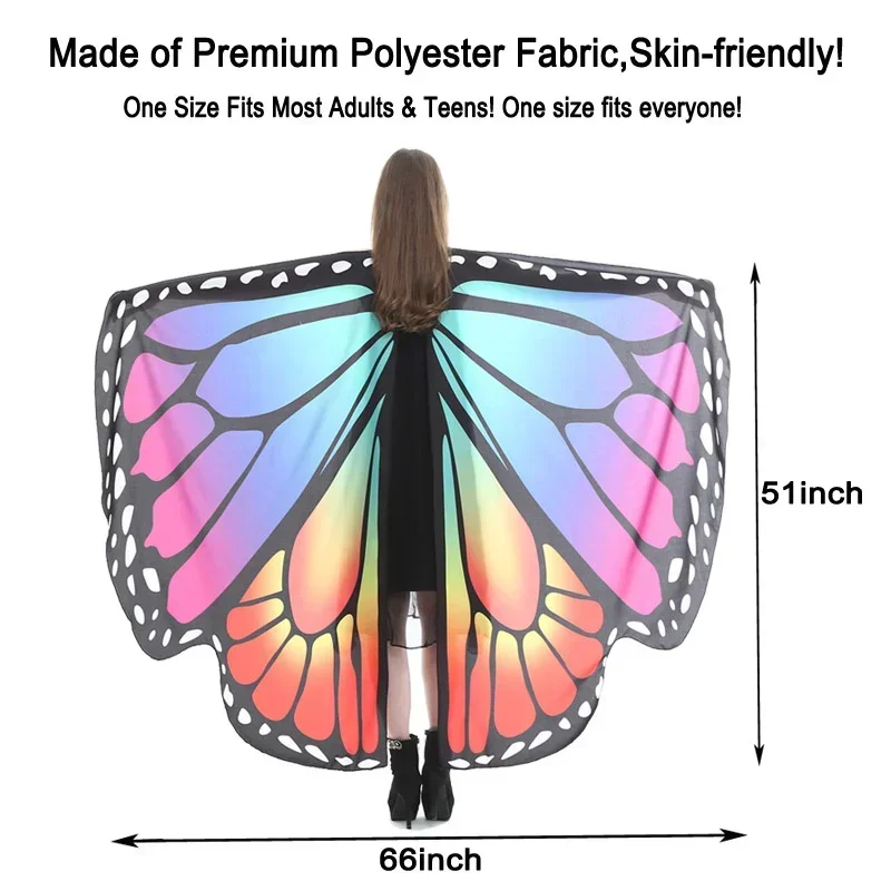 anime Butterfly Wings for children Women Halloween Costume Adult Costume Cosplay Woman Cape Butterfly Costume cosplay costumes - Image 2