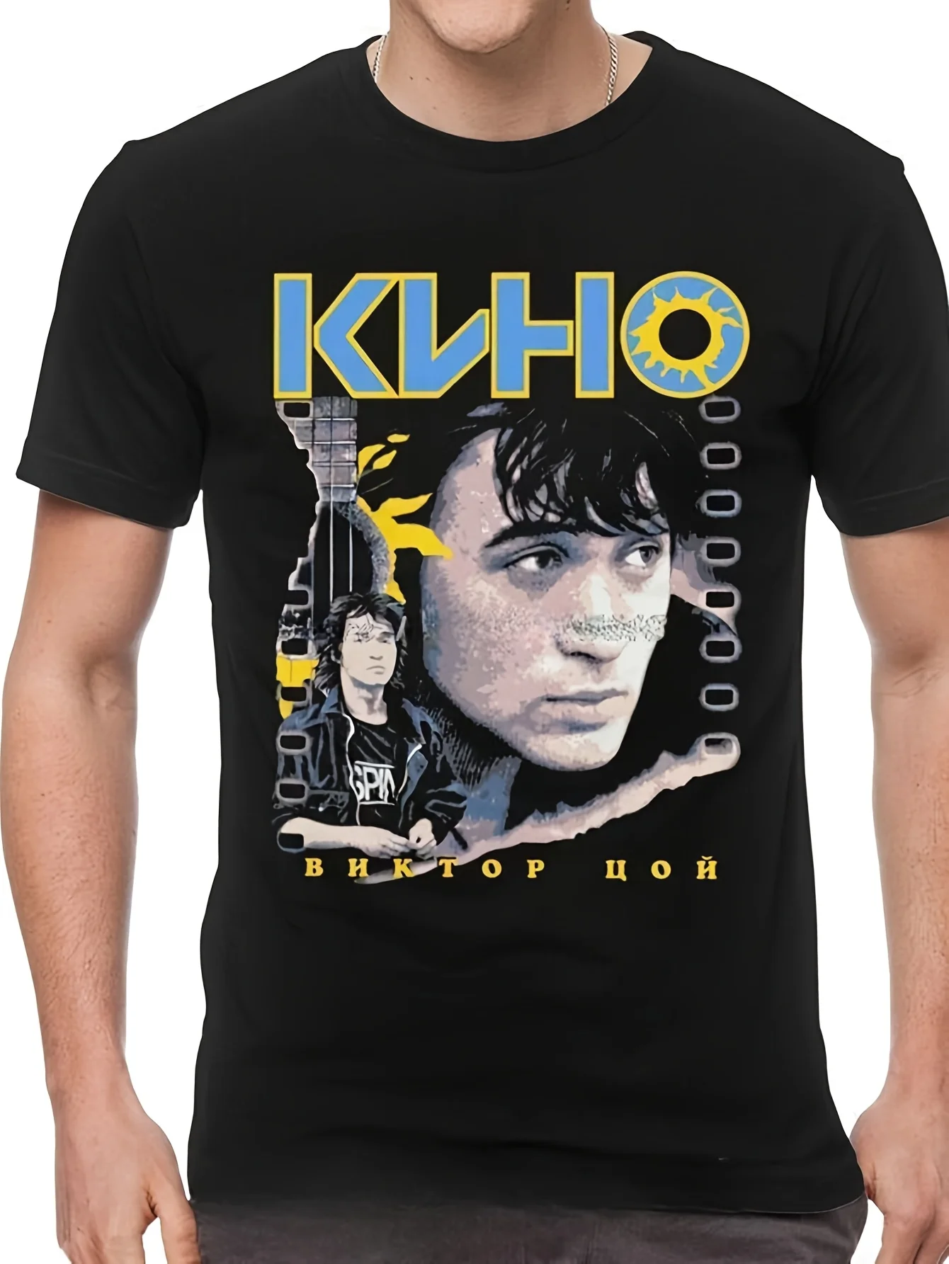 

Classic Vintage Viktor Tsoi Kino T-shirt Men Streetwear T Shirt Short Sleeve Rusian Rock Tshirt Unique Tee Tops