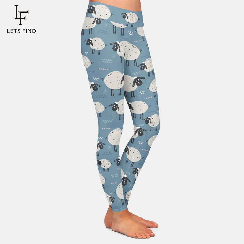 LETSFIND – legging de Fitness taille haute pour femme, vêtement de haute qualité avec impression 3D de mouton