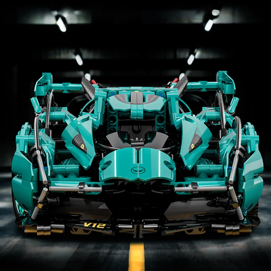 Ensemble de blocs de construction de voiture de sport 1:14, décoration de bureau ou de maison, être assemblé comme pièce d'affichage, parfait comme cadeau pour les vacances