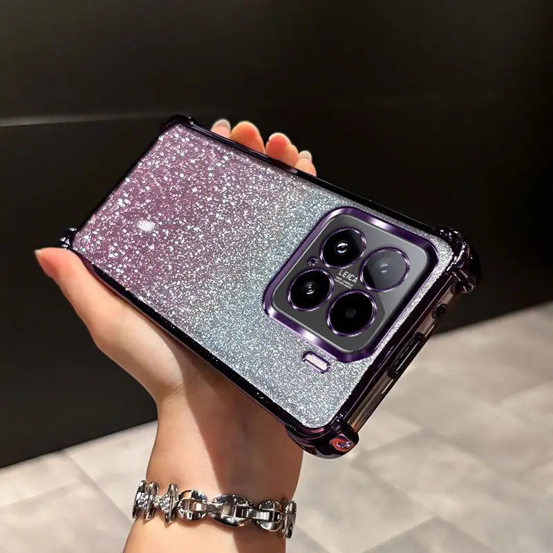 Чехол для Xiaomi 17T Pro / Xiaomi 17T / Xiaomi 17T Pro, градиентный, блестящий, силиконовый, противоударный чехол-накладка