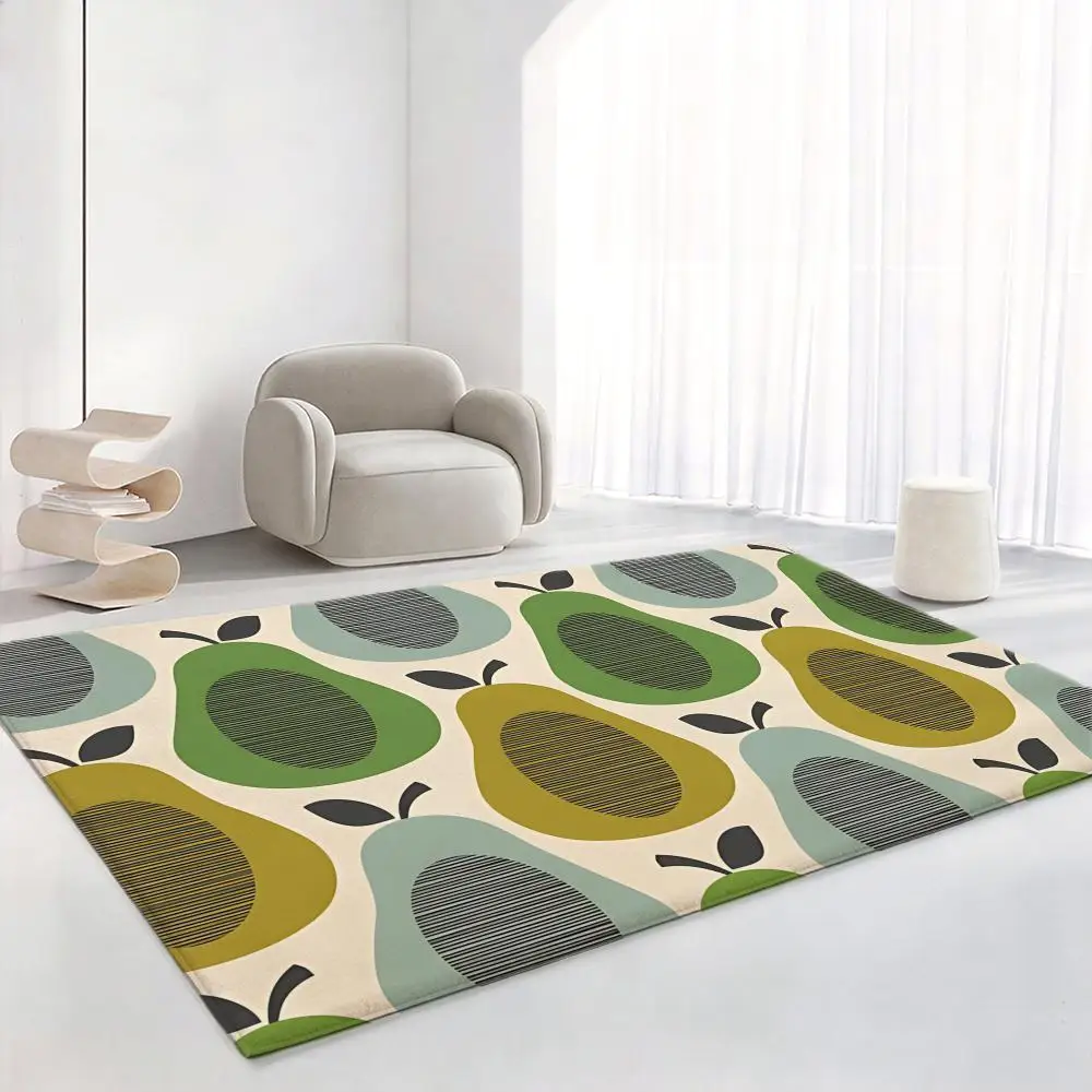 Fashion Simple Art O-Orla Kiely Floor Mat Soft Thickened Flannel Door Mat Non-Slip Living Room Rug Home Decor