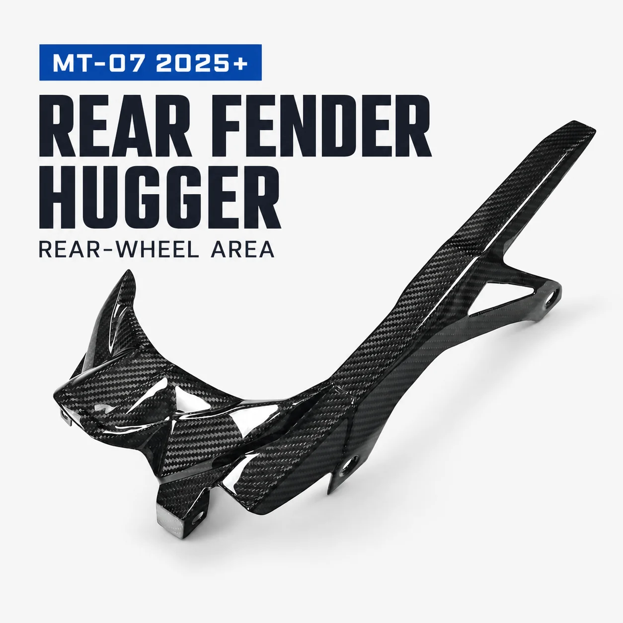 Rear Fender Mudguard Hugger Carbon Fiber Chain Guard Cover for Yamaha MT-07 MT07 2025+ Motorcycle Accessories