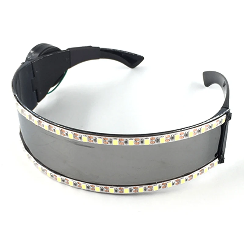 2026 Runde LED-Brille Disco Fluoreszierende Party-Punk-Leuchtbrille für Männer und Frauen Bar Nachtclub Neon-Brille Musik-Konzert-Zubehör – Detail 12