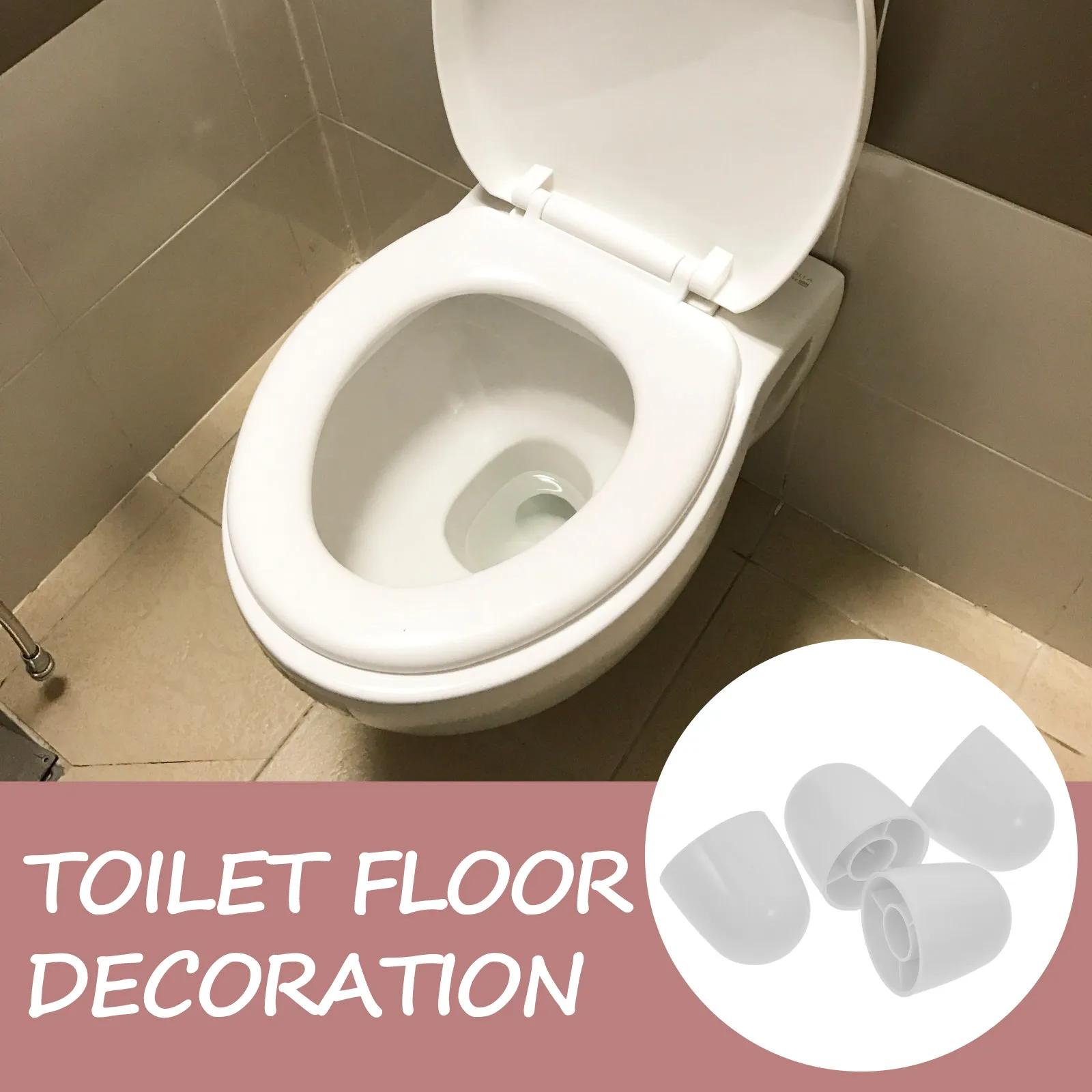 4Pcs Decorative Toilet Bolt Caps Covers Universal for Toilet Floor Bolts Easy Install No Tools Required Hides Fasteners
