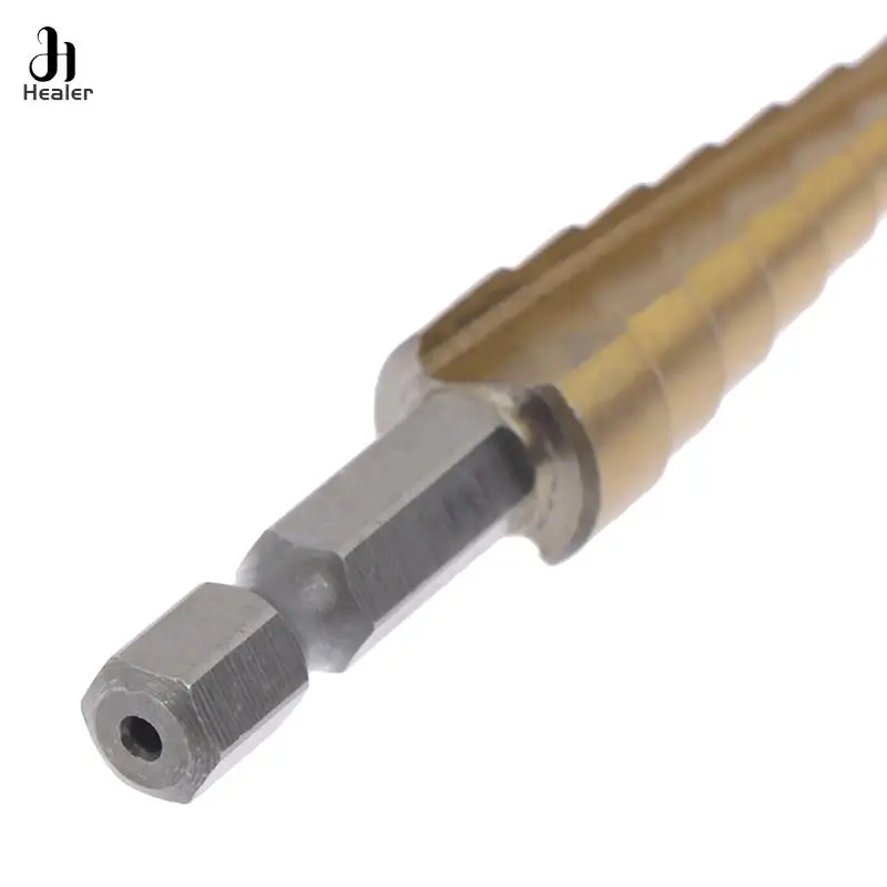 1Pcs Hexagonal Stepped Drill 3-12mm Coated Stepped Drill Bits Hex Handle Drill Bit Metal Drilling Power Tool