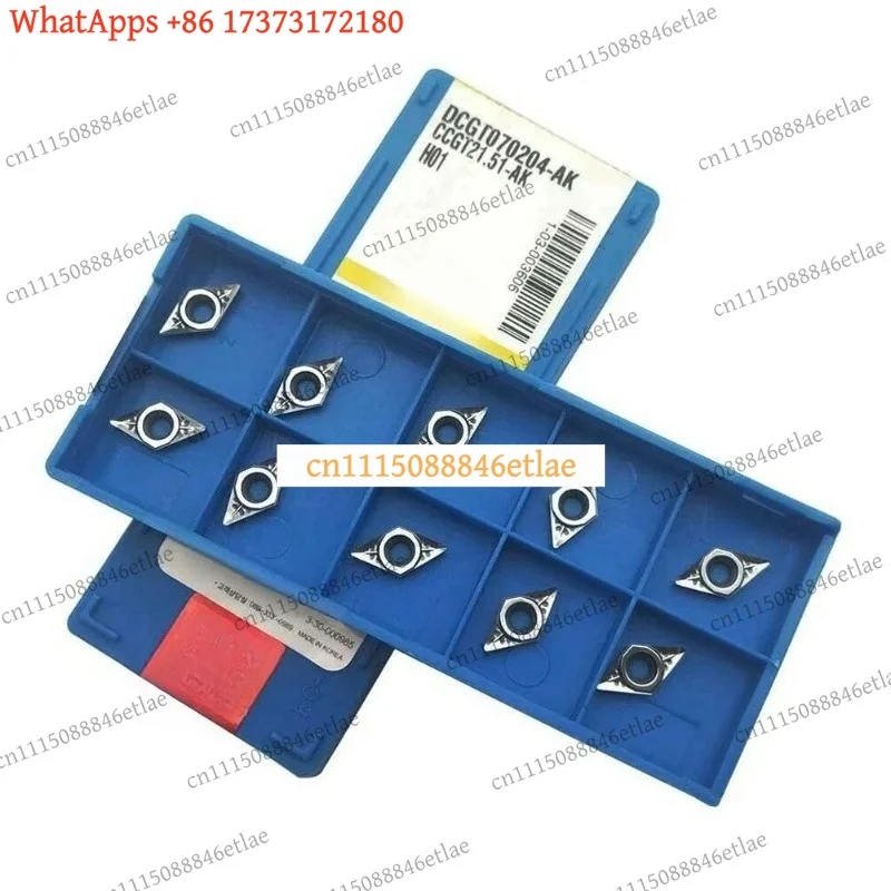 k03 10pcs DCGT070204-AK H01 Carbide Turning Inserts Aluminum Lathe Cutting Tool Accessories