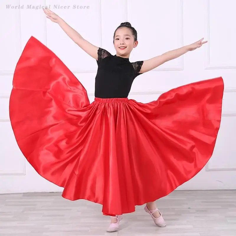 Kinder Performance Tanzkostüm Erwachsene Kinder Big Swing Ballett Bauchtanz Rock Gypsy Flamenco Tango Tänzerin Übungskleidung