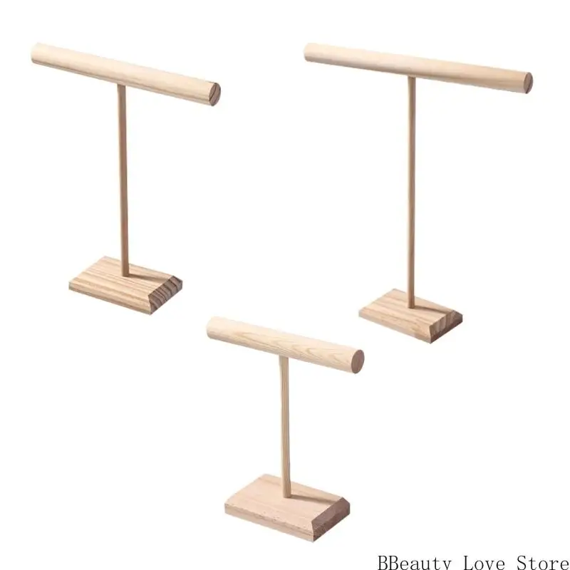 

Versatile Wooden Base Jewelry Holder Storage Stand for Bracelets and Hairbands