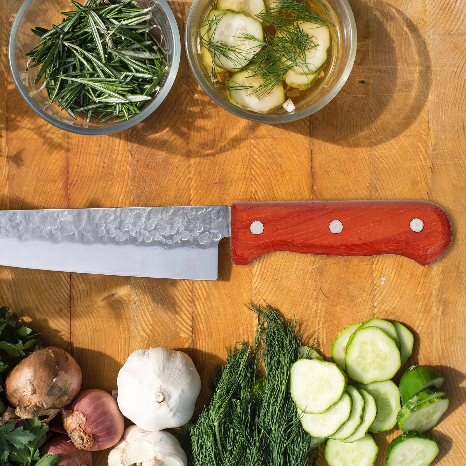 1Set Cutter Handle Wood Replacement Kitchen Cutter Grip Ergonomic Comfortable Hand Grip for Knifes Accessories