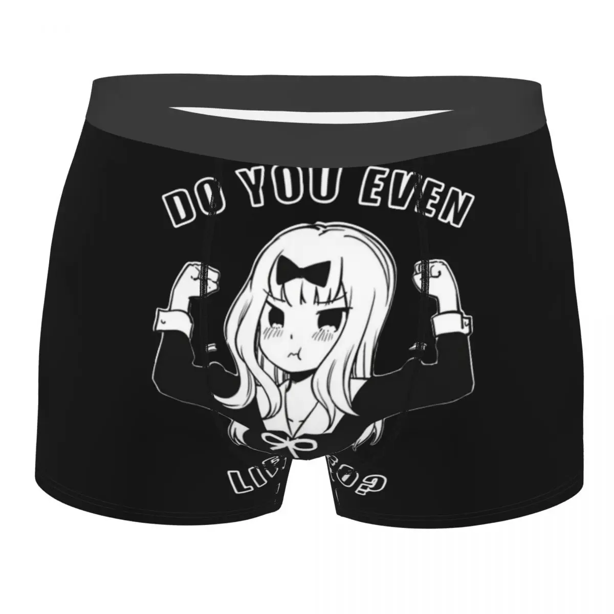 

Мужские боксеры Kaguya Sama Do You Even Lift, боксеры, короткие трусики-шорты Humor, нижнее белье со средней талией для мужчин, размера плюс