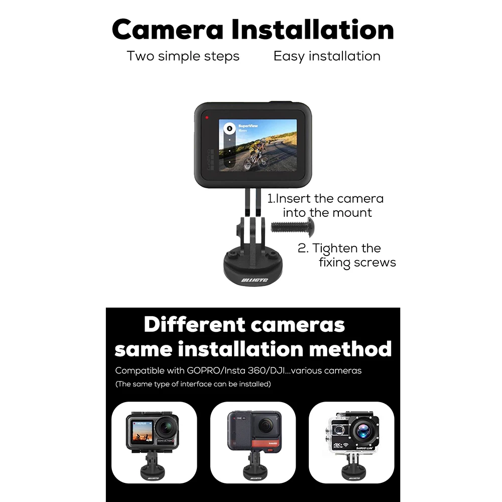 Bike Camera Mount Computer mount ULLICYC Top Cap Road/MTB Support Gopro,With Garmin/Edge/Wahoo mount,Install on the stem