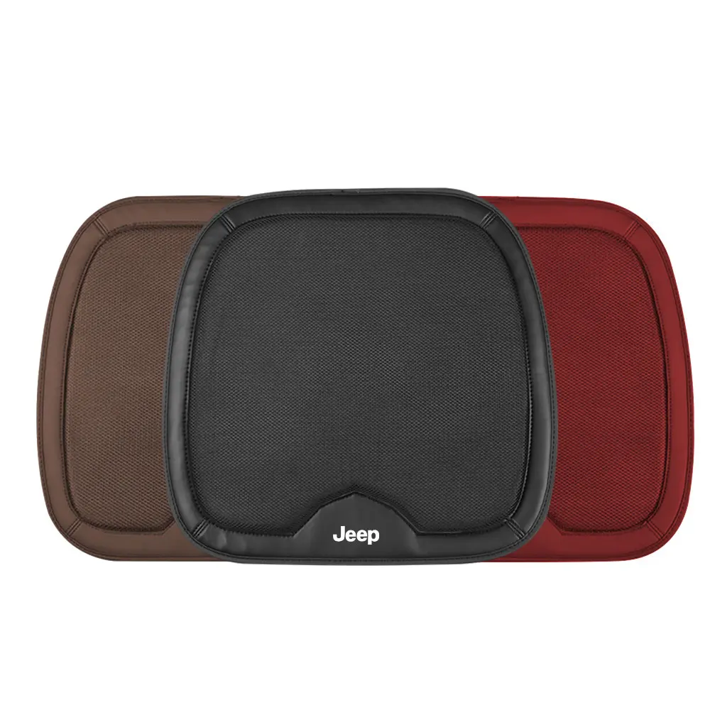 รถที่นั่ง Non-SLIP Breathable Cushion Pad สําหรับ JEEP Cherokee เข็มทิศ GrandCherokee Trail Hawk Rubicon JK RENEGADE Patriot Wrangler