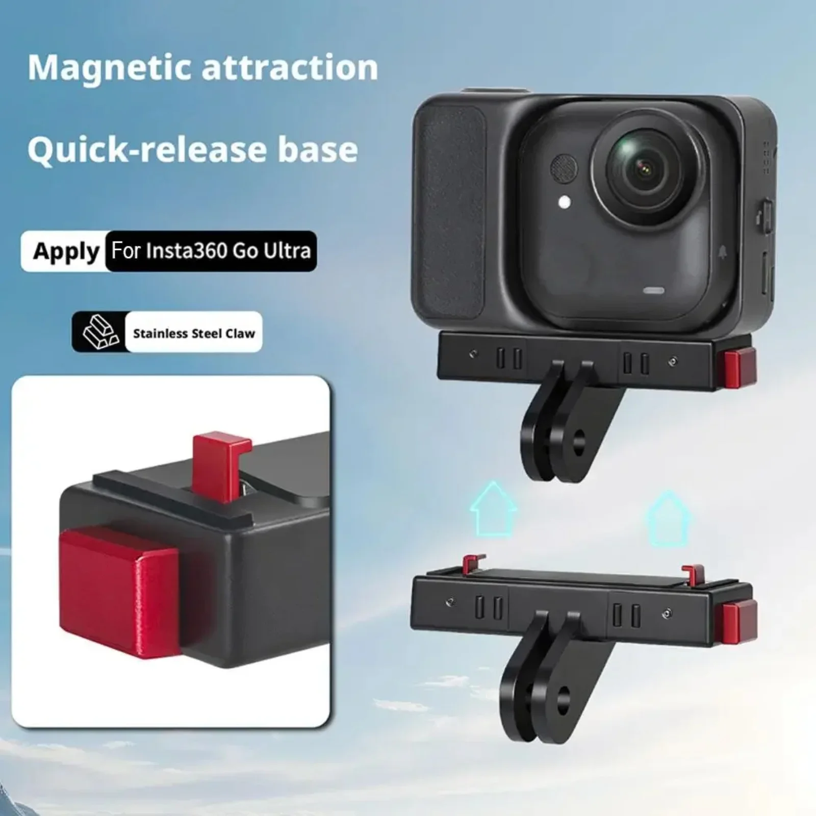 �y�Z�[�����z���C�N�C�b�N�����[�X�}�E���g�A�_�v�^�[�u���P�b�g�����z���_�[ Insta360 GO Ultra �J�����A�N�Z�T���[�p