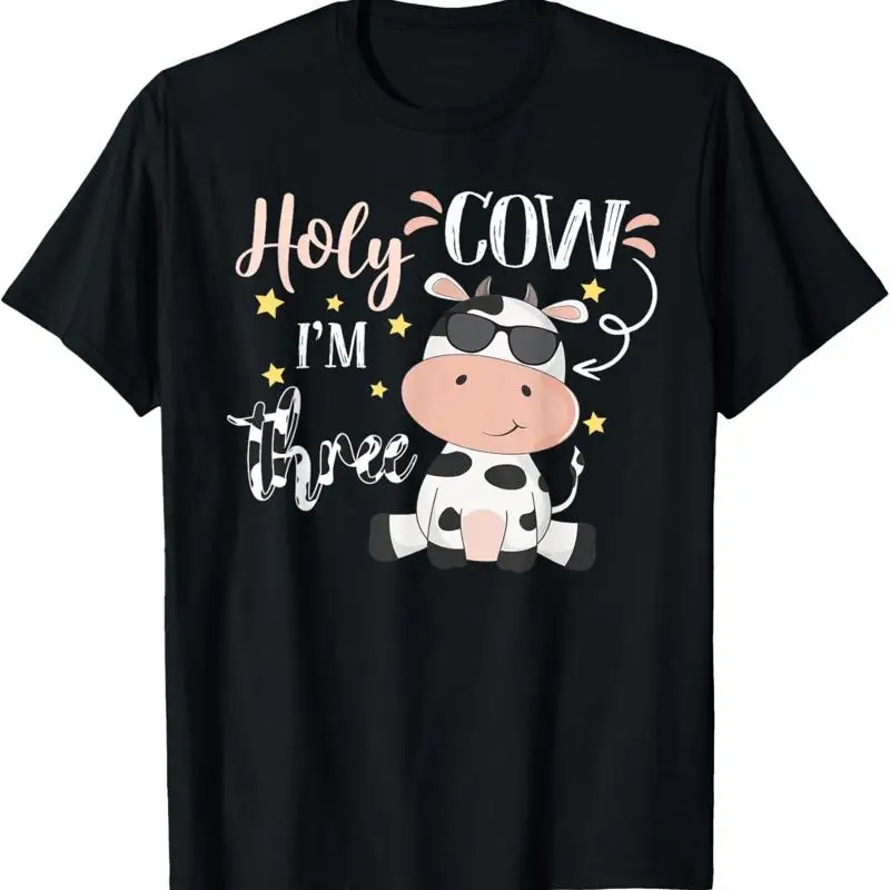 

Футболка «Святая корова, я три фермы» на день рождения, 3-летняя