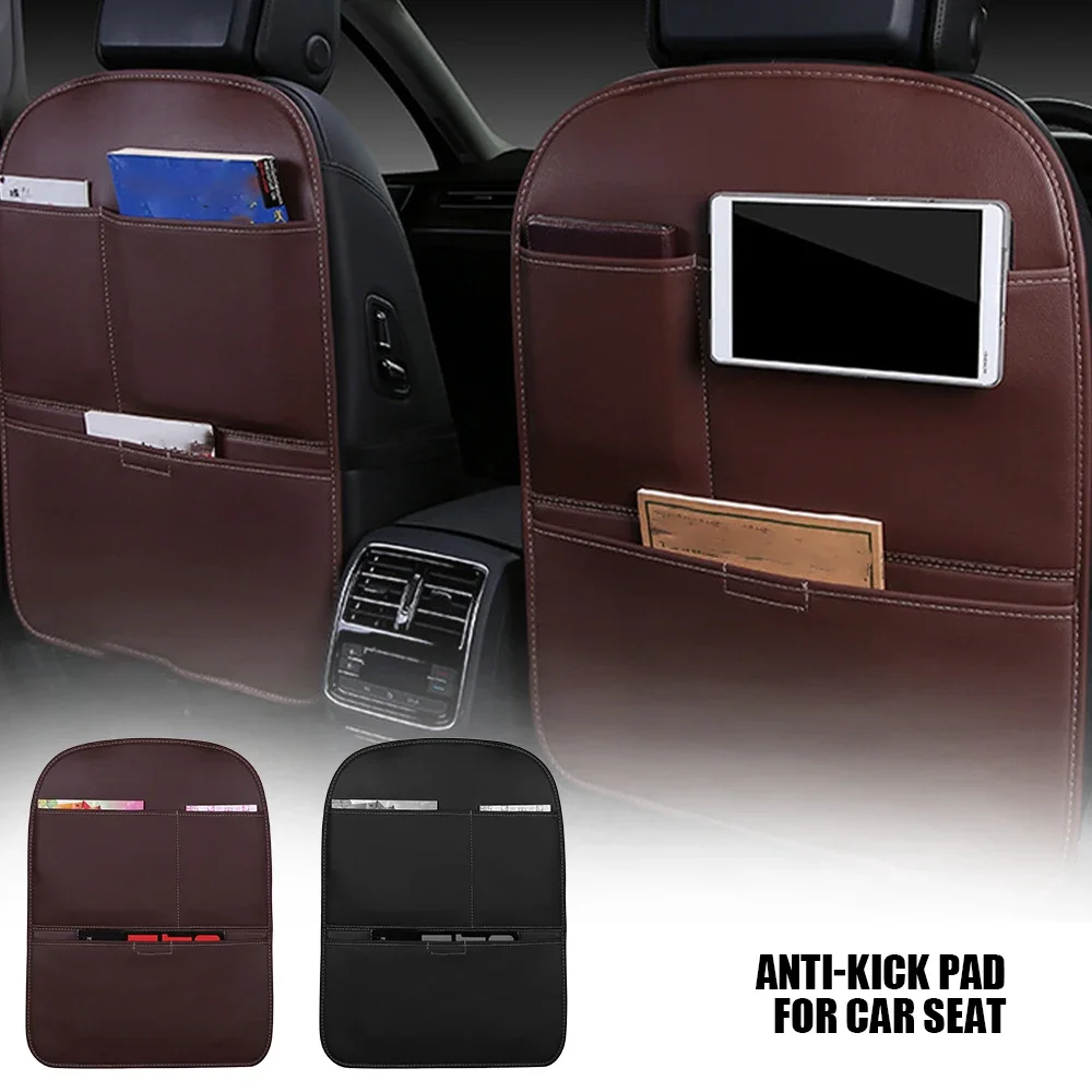 PU Leather Car Seat Back Protector Dust-proof For Children/ Baby Kick Mat Protect From Mud Dirt Waterproof Car Seat Cover