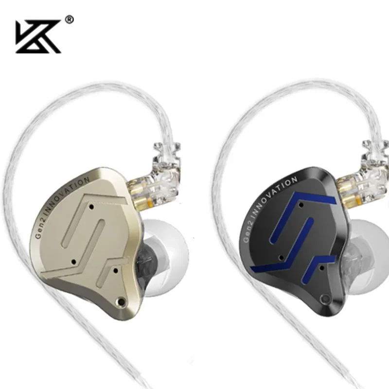KZ ZSN Pro 2 Hybrid Drive 1BA+1DD w uchu Metalowe słuchawki douszne HIFI Bass Headset DJ Music Earbuds Sportowe słuchawki z redukcją szumów