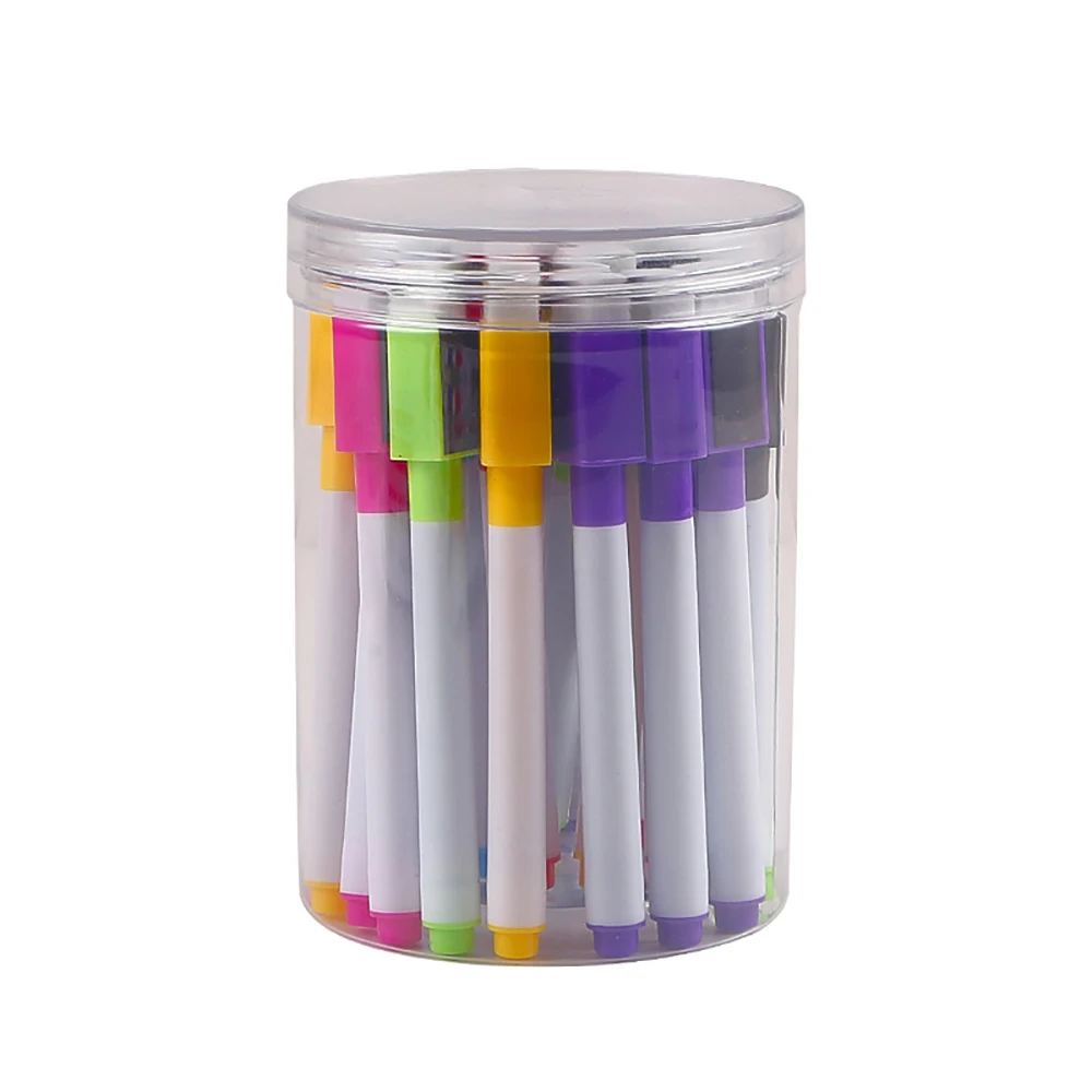 8 ألوان مجموعة مغناطيسية أقلام السبورة رصاصة تلميح حجم صغير لا السبورة المغناطيسية الجافة محو علامات الاطفال الكتابة على الجدران قلم رسم