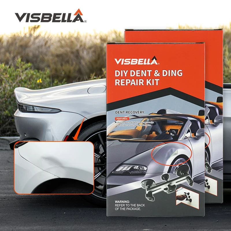 

Visbella 2PCS Car Body Denting Repair Tools Notch Suction Cup Cars Dent Puller kit Automotive Dents Paintless Glue Remover