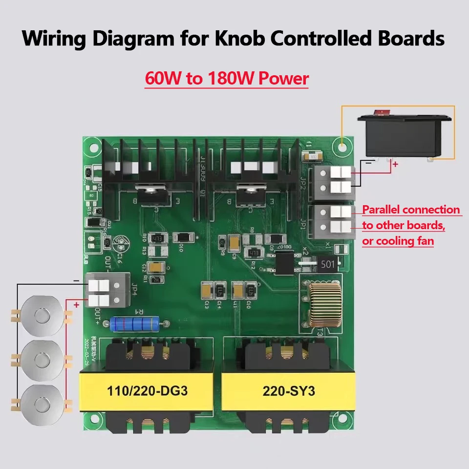 40kHz Mechanical Driver Board / Digital Circuit Boards for Ultrasonic Cleaner 60W-180W 110V/220V Ultrasonic Generator PCB
