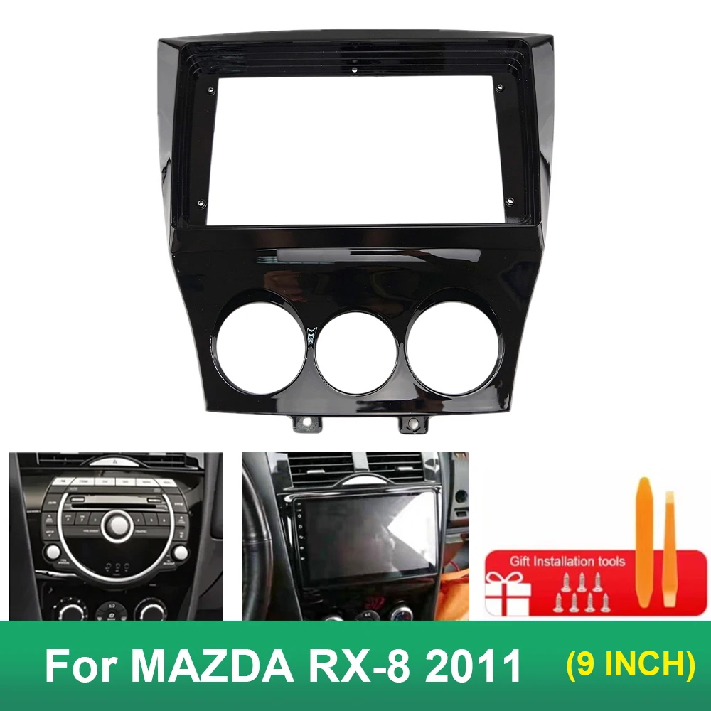 9 Inch Car Stereo Dashboard Frame Compatible with For MAZDA RX-8 2011 Radio Navigation Panel Mounting Frame