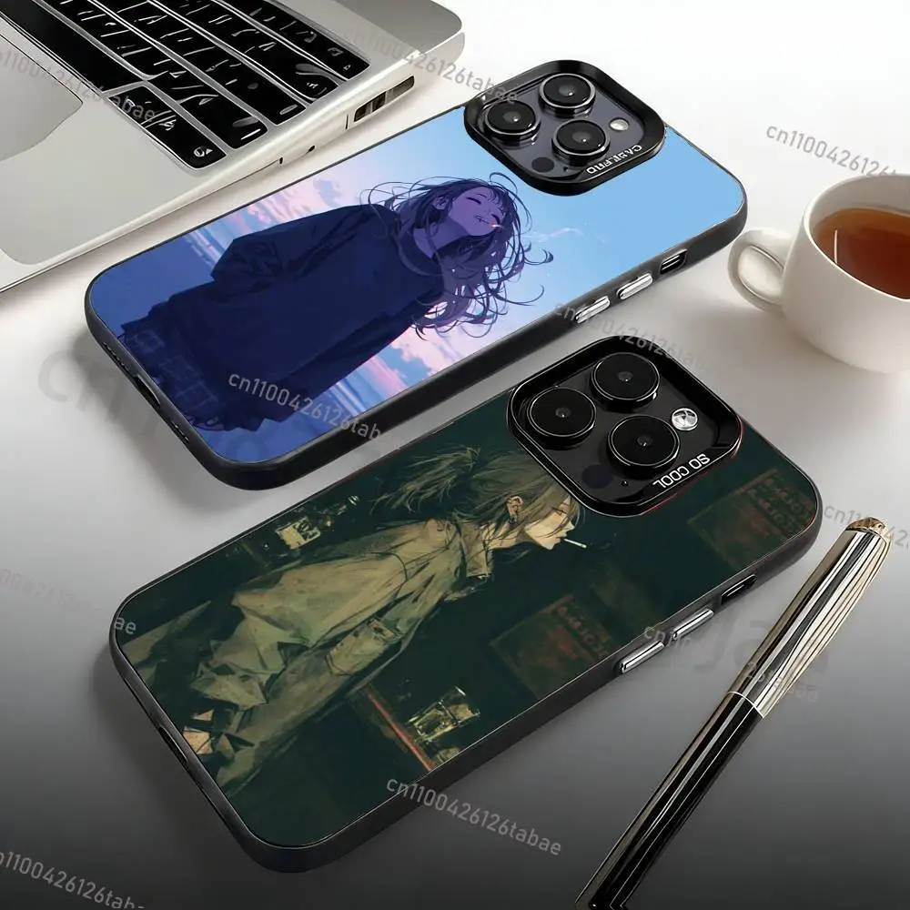 

Cool girl who smokes Phone Case For iPhone 17,16,15,14,13,12,11,Pro,Max,Plus,Mini, Anti Fall Matte Hard Bumper