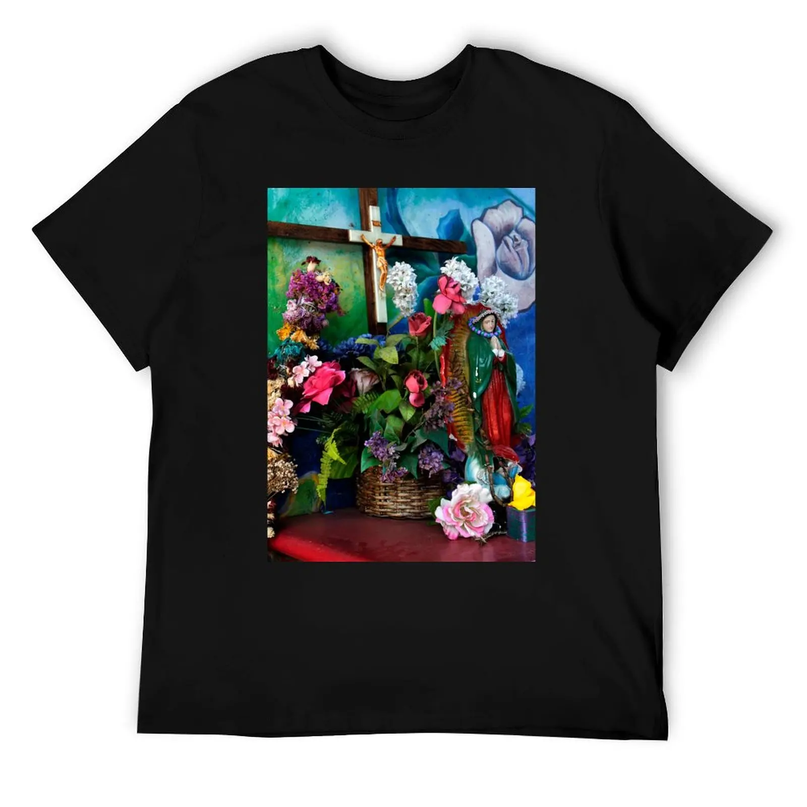 

Chicano Park Shrine T-Shirt cotton t shirts man 100% men t shirt cotton 100% man t shirts cotton T-Shirt