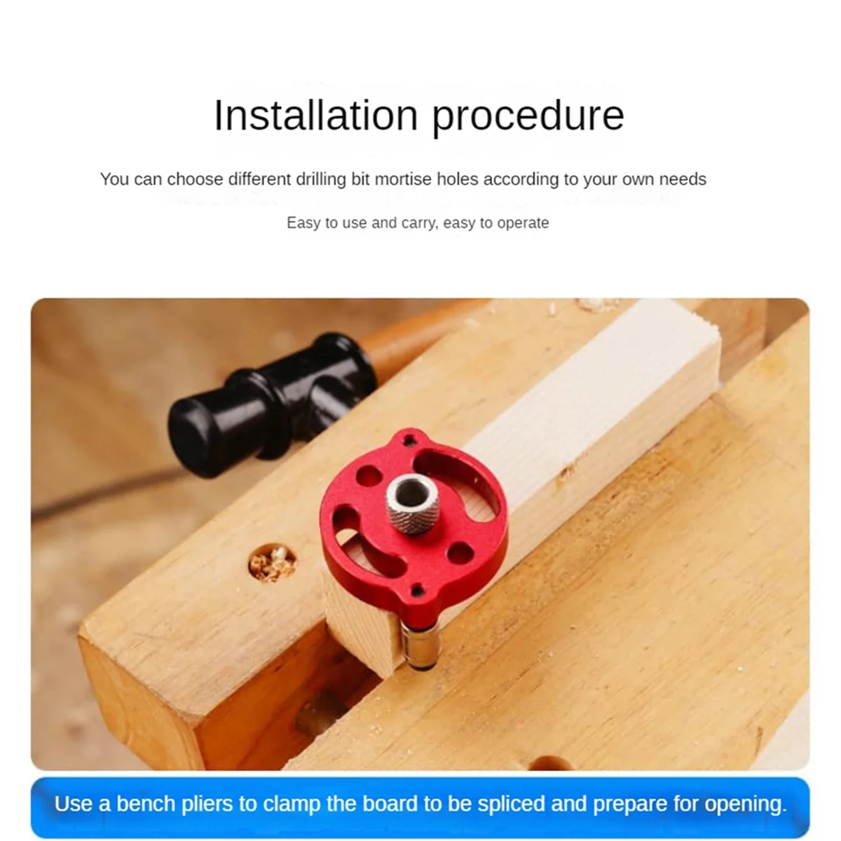 Vertical Doweling Jig Woodworking Hole Puncher Self-Centering Drill Guide Locator for Furniture Connection Tools