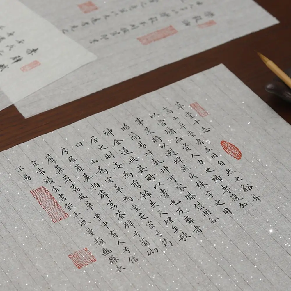 

White Translucent Cicada Wing Paper Extra Thin Ancient Style Mica Ripe Xuan Paper Calligraphy Practice Long Roll