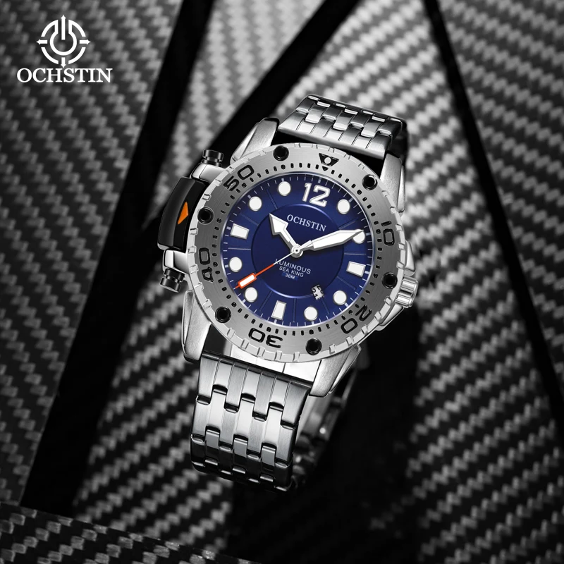 Navigator Series Fashion Large Dial Luminous Personality Sports Cool Calendar orologio da polso impermeabile da uomo nuovo