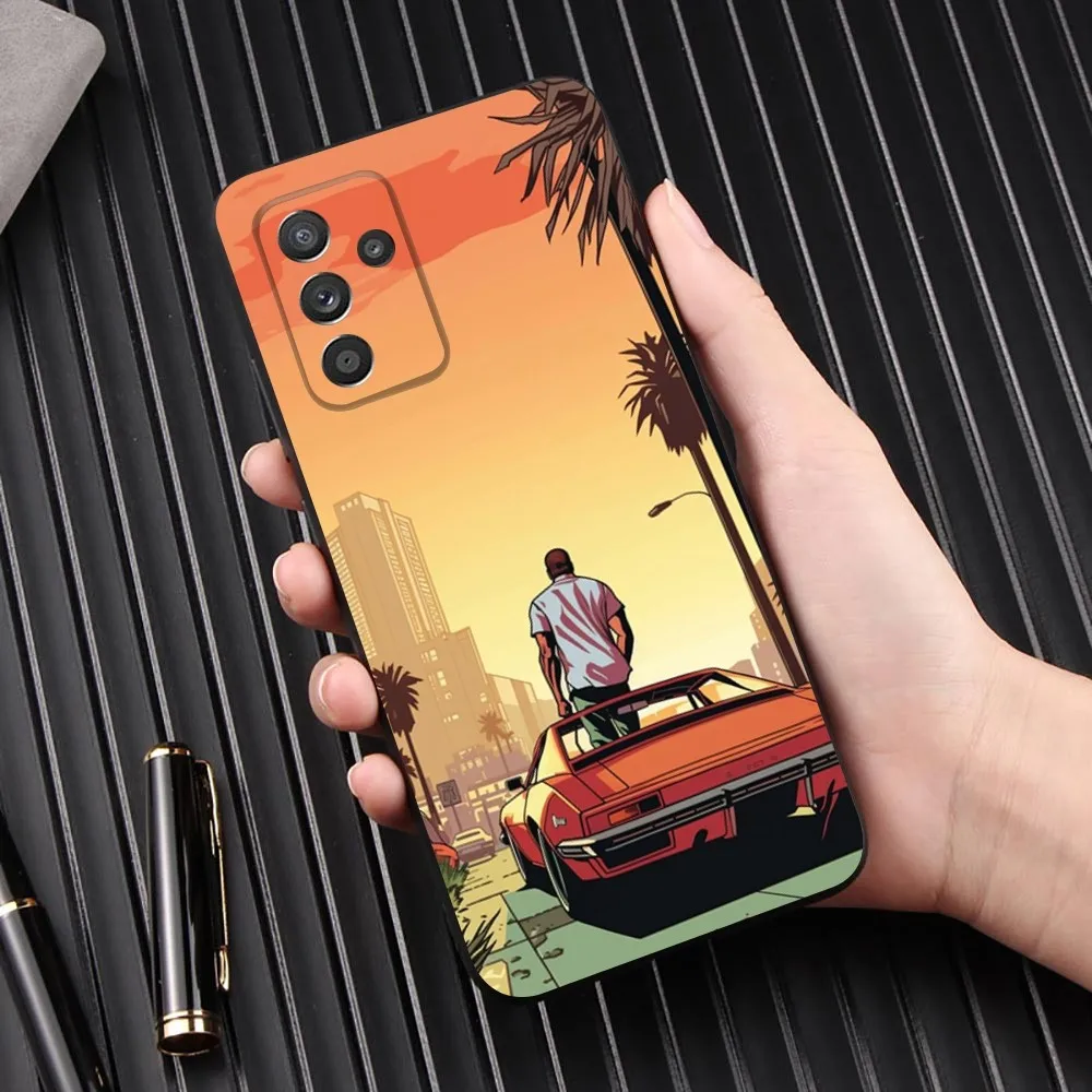 Rockstar Gta 5 Grand Phone Case For Samsung Galaxy A13,A21s,A22,A31,A32,A52,A53,A71,A80,A91 Soft Black Phone Cover