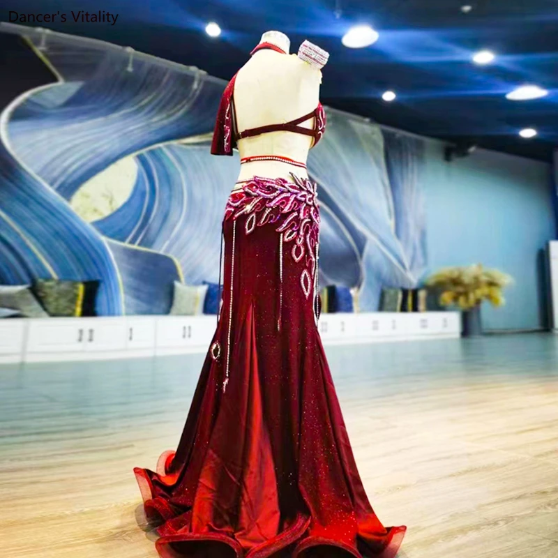 Belly Dance Performance Competition Clothes for Kid Adult Cusomized Belly Dancing Proffesional Oriental Dance Wear Outfit 6XL