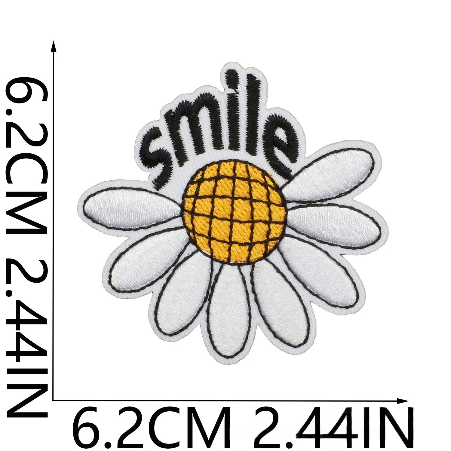 Flower Letter Embroidery Cloth Sticker Butterfly Embroidery Sticker Ironing Stamp Ironing Yellow Chrysanthemum Book Clothes