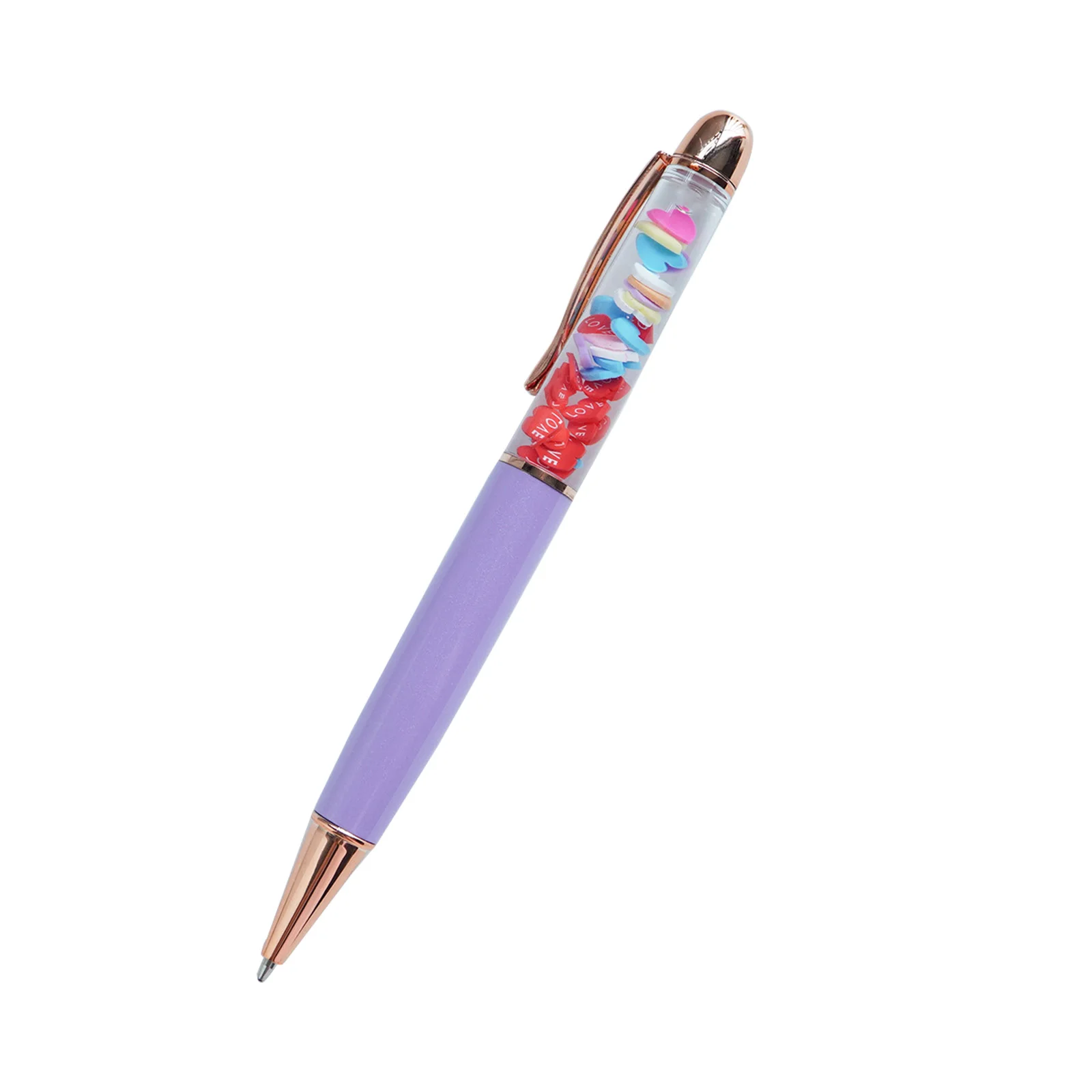 Love Heart Fun Pens Cute Floater Floating Liquid Writing Journaling Office Pen Novelty Gag Gifts