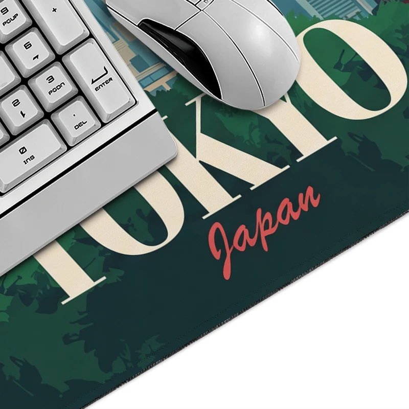 Mouse Pad Tokyo Mount Fuji Gaming XL HD Large Custom Mousepad XXL MousePads Office Non-Slip Gaming laptop Table Mat