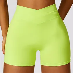 Women's Yoga Shorts High Waist Butt Lifting Comfort Fitness Running Gym Workout Push Up Tights Squat Proof Naked Feel Leggings