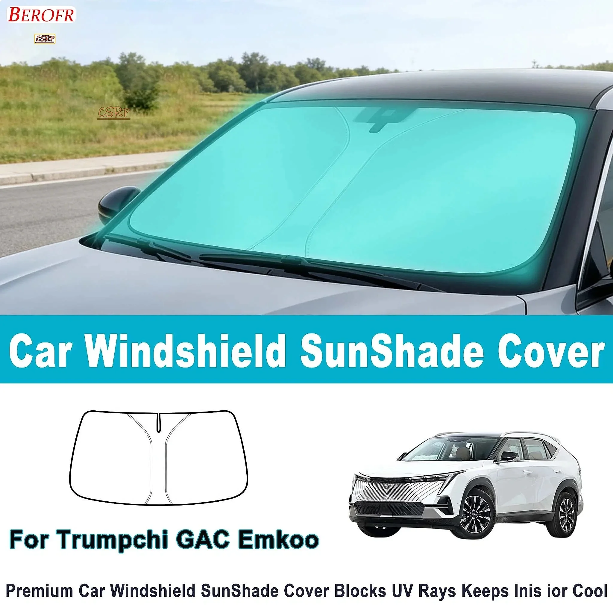 For Trumpchi GAC Emkoo  2022-2025 Car Windshield Sunshade Cover Front Window Sun Shade Heat Insulation Summer Auto Accessories