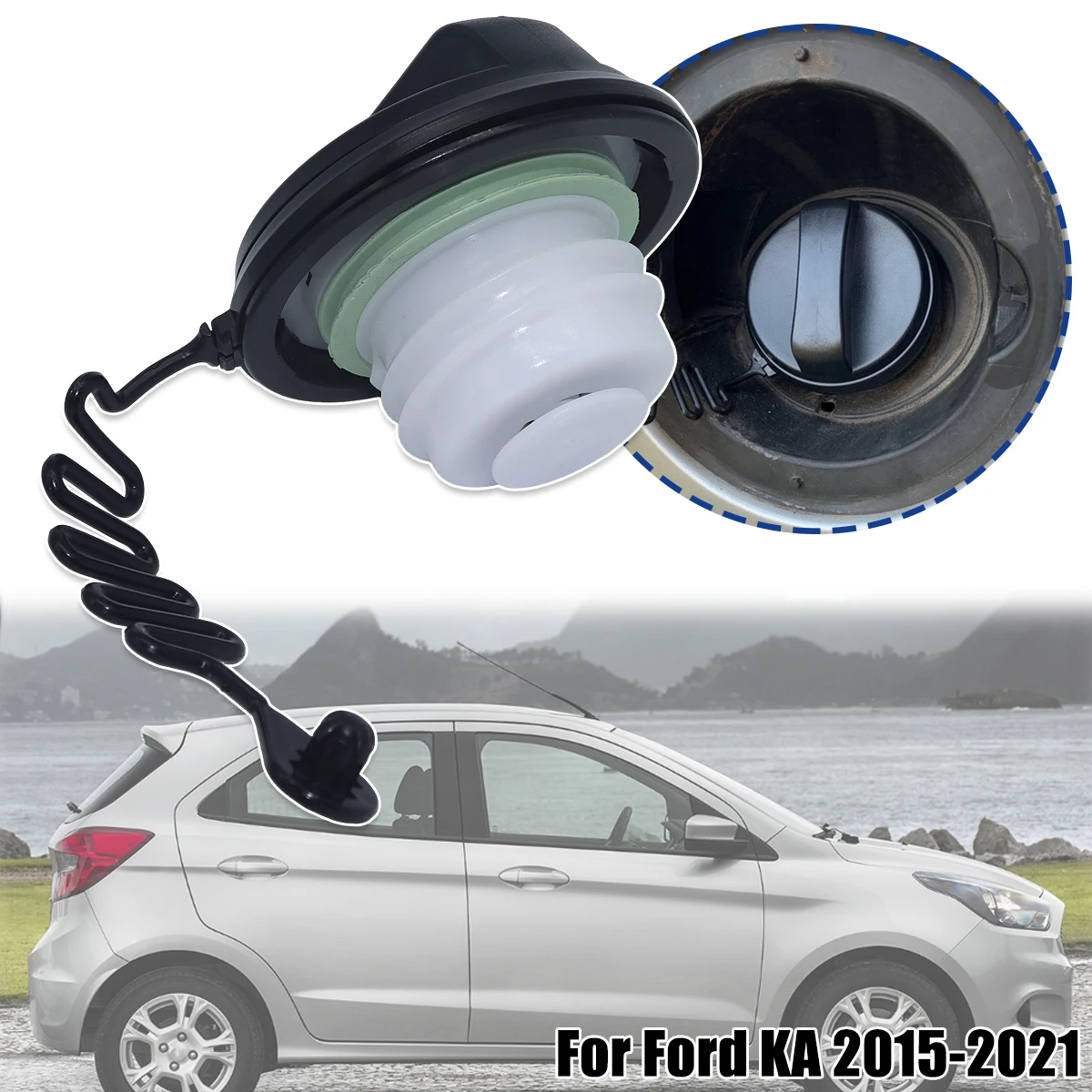 Fuel Tank Filler Cap Assy For Ford KA 2015-2021 Petrol Diesel Models Plug Cover Mil/Engine Light Gas Evap leakLeakage Issue Fix