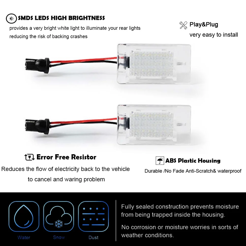 18SMD White LED Trunk Cargo Interior Light for Ford Transit Tourneo Courier Scorpio Sierra Puma Orion Mondeo Fusion Focus Fiesta - view 3