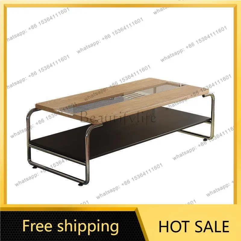 FG medieval Bauhaus coffee table living room color minimalist solid wood small tea table
