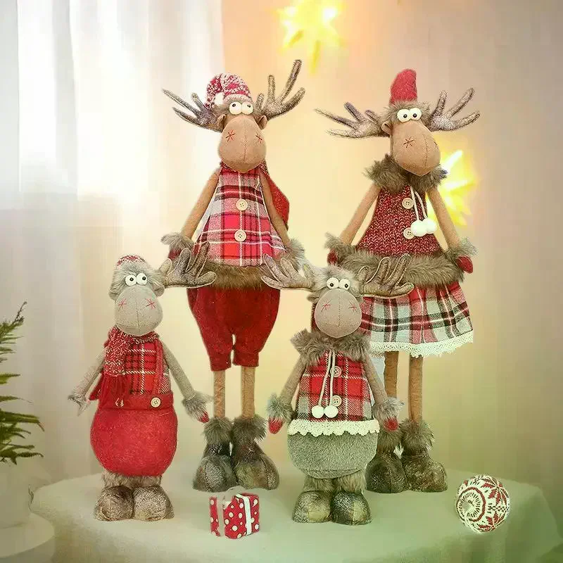 Novo criativo boneca de natal ornamento fontes de festa elk festival decoração enfeite boneca de pelúcia suprimentos de ano novo
