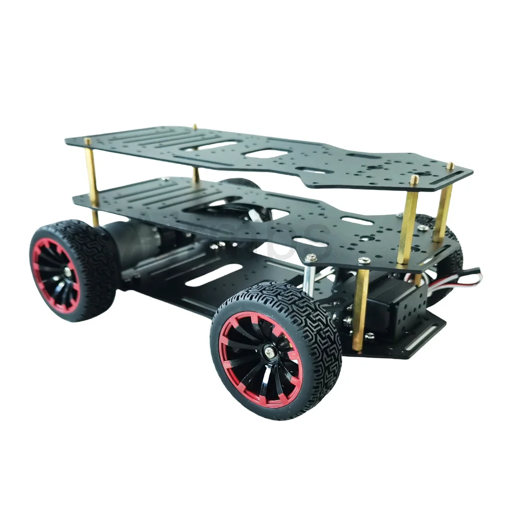 Hiwonder в сборе 5 кг нагрузка Ackerman робот автомобиль металлическое шасси двойной энкодер двигатель переднее колесо серводвигатель ROS база робота